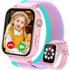 PTHTECHUS Smartwatch Bambini con Telefono 4G GPS Videochiamata Chat Vocale