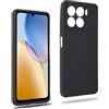 REY Cover in Gel TPU Nera per ZTE Blade A56, Ultra Sottile 0,33 mm, Morbido Flessibile, Custodia Silicone