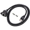 AAOTOKK Cat 6 Ethernet Rete Cavo,Ethernet RJ45 Maschio a Femmina Cavo Connettore di Rete Prolunga Vite Schermato Montaggio Pannello per Router,Modem,Console TV Box (1 M/3ft)