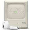 Elago AW3 - Custodia compatibile con Apple AirPods 1 e 2, design retrò vecchia scuola, LED frontale visibile, senza cerniera, supporto ricarica wireless, protezione extra