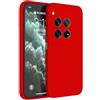 HAFFAN Custodia in Silicone TPU Compatibile con OnePlus 12 5G (6.82 inches), Cover Case Protettiva per Cellulare - Rosso Cina