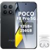 XIAOMI POCO F8 Pro 5G-Smartphone da 12+256GB,Tripla fotocamera da 50MP con OIS,Display AMOLED da 6,59" 120Hz,Snapdragon 8 Elite, Hypercharge 100W, Nero,incluso cuffie smart incluse Bianco