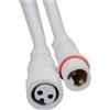 Hoppipola Set di 5 cavi di prolunga per LED IP65, 2 pin, 22 AWG, 40 cm, connettori impermeabili per strisce LED da 8 mm e 10 mm (bianco-2 pin)
