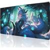 Tilt Tappetino Mouse XXL 100x50 cm | Antiscivolo Sottomano Scrivania | Impermeabile Tappetino Mouse Gaming | Accessori Scrivania Ufficio e PC | Tappetino Scrivania Grande (Fox Sorceress)