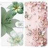 BLOTECH Custodia per Samsung Galaxy A03 Core,Confezione da 2 Cover a Libro in Pelle PU con Slot Cart e Silicone TPU Bumper con Motivo Giglio + Farfalla dai fiori rosa Flip Caso Portafoglio Cover