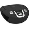 TechniSat VIOLA CD-1 - lettore CD stereo portatile con maniglia per il trasporto, boombox nera, sintonizzatore radio FM, ricezione Bluetooth, potenza di 2 x 1 W RMS, alimentazione a rete e a batteria