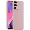 HULLIN Custodia per Telefono in Silicone Colorato, Adatta per Samsung Galaxy S22 Ultra (6.8) - Polvere di sabbia