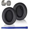 Adhiper WH-1000XM4 Cuscinetti Auricolari di Ricambio per Sony WH-1000XM4 (WH1000XM4), Pad in Pelle Proteica con Memory Foam ad Alta Densità, Isolamento Acustico e Sensore Intatto-Nero