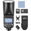 GODOX V1ProF Flash Speedlite con modalità flash M/TTL, HSS 1/8000 s, tempo di riciclo 1,3 s e sub-flash staccabile per fotocamere FUJIFILM