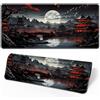 Surwin Tappetino per Mouse Grande Tappetini Mouses Gaming Tappetino Mouse da Tavolo xxl Stampa Luna Tappeti Mousepad Base in Gomma Antiscivolo (Grigio,900x400mm)