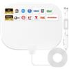 TE-Voze 2026 Antenna TV Interna Potente Aggiornata, 650Km+ Antenna TV da Interno A Lunga Distanza, 360° Ricezione HD de Canali Locali, Compatibile Con Smart E Vecchie TVs, Cavo Coassiale Da 10M