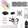 CORSAIR Hydro X Series iCUE LINK XH405i Kit Custom Loop - Waterblock per CPU XC7 ELITE - Pompa Serbatoio XD5 ELITE D5 - Radiatore XR5 da 360 mm - 3 Ventole QX120 RGB - Bianco