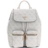 GUESS zaino per il tempo libero Manhattan II Flap Backpack Bone Logo avorio