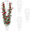 Relaxdays graticcio, Set 4, HxL: 100 x 40 cm, Metallo, Supporto per rampicanti, Giardino e vasi, Nero