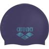 Arena - Cuffia da nuoto unisex in silicone lucido, morbida, resistente ed elastica, ideale per donne e uomini per nuoto amatoriale e allenamenti intensivi, verde acqua/viola (Future Dusk)