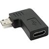 System-S Adattatore USB 3.1 tipo C femmina a 2.0 Micro B maschio angolare cavo nero