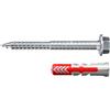 fischer DUOPOWER 8 x 40 S con ETA, tasselli universali con vite di sicurezza, tasselli a 2 componenti, tasselli in plastica per il fissaggio su cemento, mattoni, pietra, cartongesso, ecc., 50 tasselli