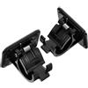 Happyyami Supporto per Canna da Pesca in Plastica Abs Montaggio a Parete Autoadesivo, Morsetto Salvaspazio per Canna da Pesca, per Garage e Casa, 1 Paio Nero