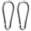 OWAYOTO Moschettone a molla, 10 cm, resistente, 2 pezzi, 10 x 100 mm, per amaca, sacchi da boxe, altalena, attrezzature da palestra, campeggio, escursionismo
