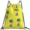 Generic Stampa Borsa Sportiva da Palestra Rainbow Sloth Sacca Ginnastica Leggero Gym Sack per Festival All'Aperto Yoga 36X42Cm