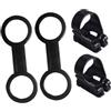 ibasenice Set 4 Pezzi Fissaggio Snorkel e Maschera Subacquea Nero | Silicone e Abs, Posizionamento Regolabile, Montaggio Rapido, Compatibile Tubo e Maschera per Immersione