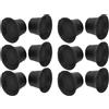 DOITOOL 12 Pezzi Copertura per Trampolino in Gomma Nero per Piedi, Antiscivolo e Resistente all'Usura, Facile da Installare, per Casa e Palestra, Protezione