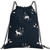 Generic Stampa Zaino Coulisse Dog Ducks Hunting Scene Sacca Sportivo Personalizzato Zainetto per Donna Vacanze Viaggi 36X42Cm