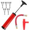 ULTECHNOVO Pompa per Palloni Portatile Mini Manuale, Gonfiatore per Basket e Palloni Sportivi, Pp e Lega di Alluminio, Alta Pressione, Rosso, per Uso Quotidiano e Sportivo