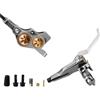 OAUWYUBA Freno a Disco Idraulico MTB a 4 pistoncini 2200mm Tipo Split Freno a Pressione Olio Mountain AM DH Pinza Freno Bici da Strada