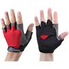 Stylebest Guanti Mezze per Equitazione All'aperto Ciclismo Arrampicata Allenamento Traspirante Antiscivolo vestibilità Comoda Microfibra Rosso Grigio 1 Paio (#1)