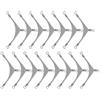 NUOBESTY 15 Pezzi Girella da Pesca a 3 Vie Girella Tripla in Acciaio Inossidabile Argento Compatta Anti-attorcigliamento per Pesca in Barca in Fiume per Amatori e Appassionati