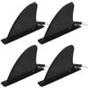 MAGICLULU 4 Pezzi Pinna da Surf per Tavola da Surf Pinna Stabilizzatrice per SUP Gonfiabile PVC Nero Installazione Rapida per Paddleboard e Stand-up Paddle Boards per Kayak
