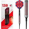 Loxley Keith Deller - Freccette con punta morbida, gamma 138, micro anello, 17 g, colore: Argento