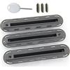 YEPENG Sets Tri Fins Box Fins for Future for Surfing SUP Screw Surfboard Surf Fins Plugs Set 7 Colors (Material : Black)