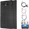 TPTAWF Kit Pannello Solare 800W | Pannello Solare RV Monocristallino Flessibile 2x400W | per Batteria 12V/24V | ETFE Semiflessibile