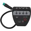 RichVibe Display a LED impermeabile 36 V 48 V per E-for Bike Scooter, controller luce connettore a 5 pin, custodia in ABS per barra da 22,2 mm, indicatore di marcia nero