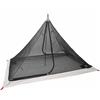GPUTYGHN Tenda interna per esterni con tetto, nera, 240 x 160 x 133 cm, tenda interna da campeggio con rete per giardino o terrazza, design semplice con asta in fibra di vetro, corda per tenda e quattro