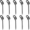HOMOCONO 10 Pezzi Accessori per Carpfishing con Micro Spuntoni in Plastica Neri, Clip Rapide per Esche e Viti Facili da Attaccare per Pesca al Barbo e Altri Scenari