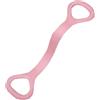 Zenllihome Fascia di resistenza a forma di 8 in silicone, per yoga, stretching, spalle, per postura, schiena, rinforzo, esercizio, attrezzo elastico per fitness, portatile, per casa (rosa)