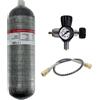 TUXING Sistema ad Aria compressa 4500 psi, Serbatoio in Fibra di Carbonio da 4,7 Litri, Serbatoio di Ricarica per carabina ad Aria compressa HPA PCP, manometro Airforce Condor