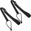 Luxshiny 2 Pezzi Guinzaglio da Snowboard Leggero e Regolabile in Poliestere Nero per Adulti, per Discese in Powder Runs e Resort Riding