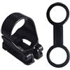 HOLIDYOYO Fermo per Boccaglio e Maschera da Snorkeling in Silicone e ABS, Nero, Forma Ellittica, Doppio Cerchio, per Tubo Boccaglio e Tubi di Ventilazione, Immersioni e Snorkeling