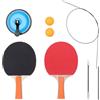 ULTECHNOVO Trainer da Ping Pong, Allenatore Tennis da Tavolo Base a Ventosa, Elastico, Plastica e Legno, Blu, per Allenamento a Casa e Fitness, per Ragazze e Adulti