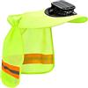 Generisch Casco protettivo con visiera parasole, casco con ventola solare e visiera