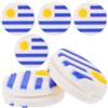 SOESFOUFU Smorzatore Vibrazioni per Racchetta da Tennis 6 Pezzi in Silicone Blu | Motivo Bandiera Uruguaiana, Resistenza D'uso, Set per Famiglia e Colleghi