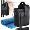 Sadodo Borsa sportiva magnetica per palestra - Piccola borsa da palestra aderisce alle attrezzature da allenamento - 25 x 15 x 11 cm borsa per uomo e donna con asciugamano rinfrescante, scomparto per