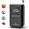 HYVOHEX Pompa Elettrica per Palloni da Calcio, Portatile | Gonfiaggio Rapido della Palla con Manometro Preciso e Display LCD Digitale per Calcio, Basket, Pallavolo
