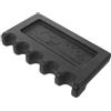 Toyvian Porta Stecca da Biliardo Salvaspazio Base Pesante Nero in Plastica e 5 Slot Curvati Antiscivolo per Bordi Tavolo da Gioco
