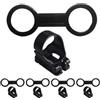 DEARMAMY 5 Set Clip di Fissaggio per Boccaglio Porta Maschera e Boccaglio Silicone e ABS Nero Immersioni e Snorkeling Adulti e Sub Professionisti