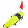 Baoblaze Segnalazione Subacquea Gonfiabile per Immersioni Galleggiante con Bandiera Segnaletica E Corpo in Nylon TPU Composito Indicatore di Posizione Ausilio, Giallo Fluorescente